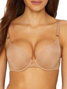 NWT Lily of France Push Up Bra with Underwire Beige 34A